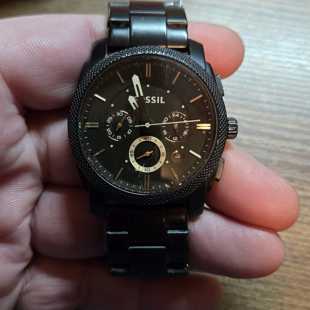 Fossil Machine Chronograph Black Dial  Chronograph Watch